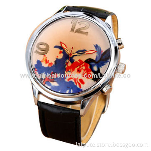 Vintage Ladies' Watch with Alloy, Leather Band, Nice Choice for Girlfriends as GiftsNew